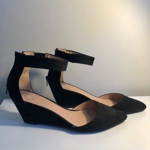 Black Wedge Heels with Ankle strap